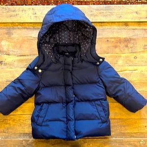Fleece lined down coat